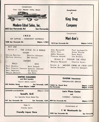 Follies of ' 57 at the Crest Theatre program, 1957 (page 5)