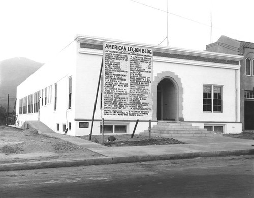 American Legion Post 127 headquarters, Glendale, 1926