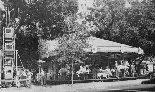 Amusement rides in Sunland, circa 1940