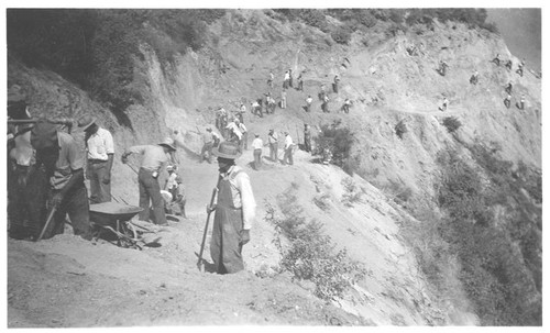 Las Flores Motorway under construction, Glendale, 1934