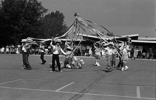 Maypole dance, World in Dance festival, Harding Street Elementary School, Sylmar, 1985