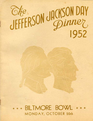 Program for the Jefferson Jackson Day Dinner, 1952