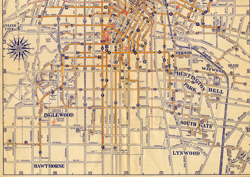 Official Los Angeles Railway Route Map, 1945 (page 3)