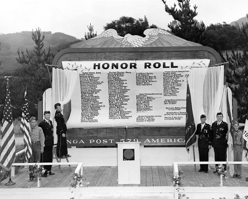 American Legion Memorial Day Honor Roll ceremony, Topanga,1944