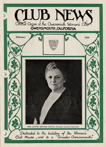 Club News, February 1929, Owensmouth Women's Club