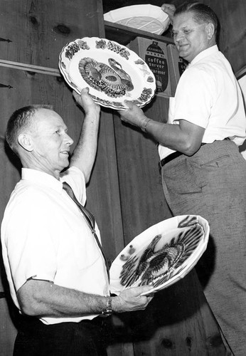 Sons of Norway members planning the annual lutefisk dinner, 1960