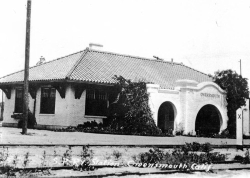 Owensmouth Southern Pacific Railroad Station, Canoga Park, circa 1915
