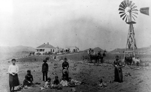 San Fernando Valley ranch and family, circa 1848