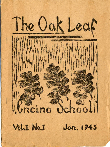 Oak Leaf, 1945--Encino School newspaper (page 1)