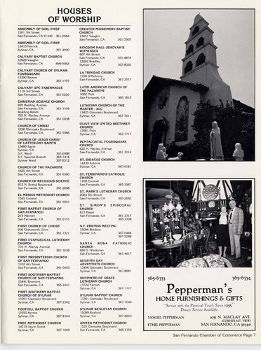 San Fernando Shopping Guide and Industrial Directory, circa 1980