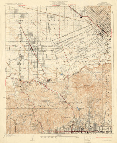 Topographic map of Burbank Quadrangle, 1926