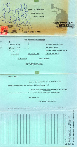 North Americans, Inc., petition brochure, North Hollywood, circa 1956