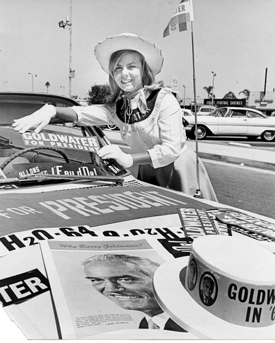 Barry Goldwater presidential campaign volunteer, Van Nuys, 1964
