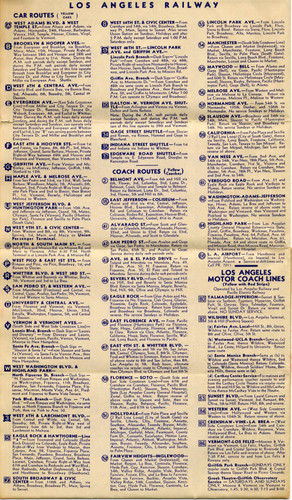 Official Los Angeles Railway Route Map, 1945 (page 5)