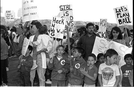 Sylmar Independent Baseball League protest