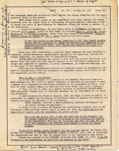 Alert : a weekly confidential report on communism and how to combat it, Los Angeles, 1950