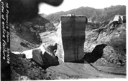 St. Francis Dam disaster aftermath, 1928