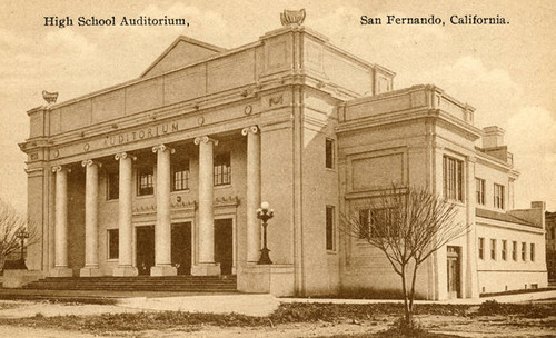 San Fernando High School auditorium postcard