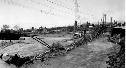 Flood, Los Angeles River, North Hollywood, 1938
