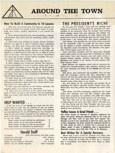 St. Nicholas Community Herald, 1960 (page 2)