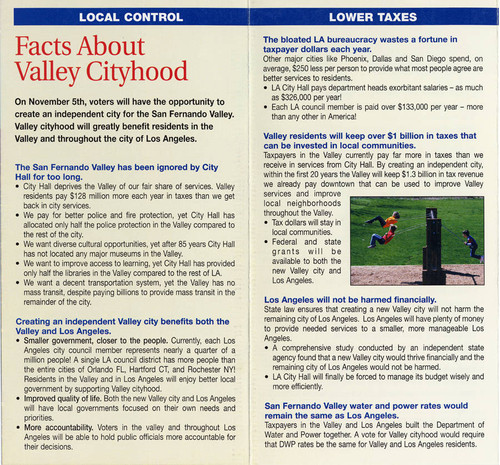 San Fernando Valley Independence Brochure (pages 2 and 3)