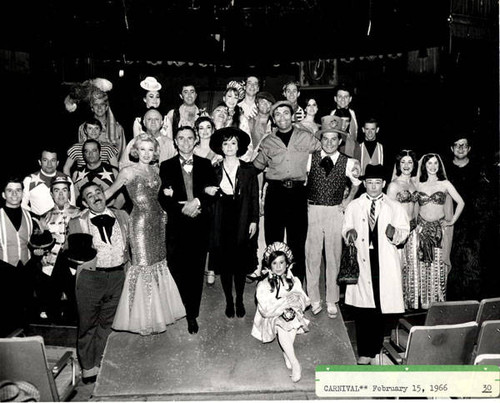 Valley Music Theatre, cast photo, Carnival, Woodland Hills, 1966