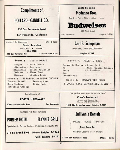 Follies of ' 57 at the Crest Theatre program, 1957 (page 7)