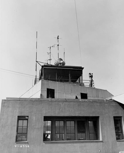 Lockheed Air Terminal Control Tower, exterior view, 1945