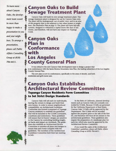 Canyon Oaks Newsletter, Fall 1992