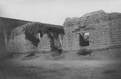 Ruins of the workshops of the San Fernando Mission, 1929