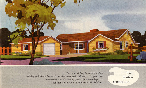 Brochure for the Ray Hommes & Co. Meadowlark Park housing development in Reseda