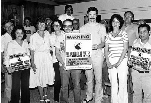 Neighborhood Watch members, Sylmar, circa 1982
