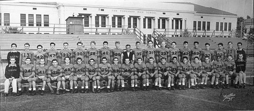San Fernando High School football team, San Fernando, 1937