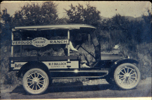 Verdugo Ranch milk delivery truck, 1916