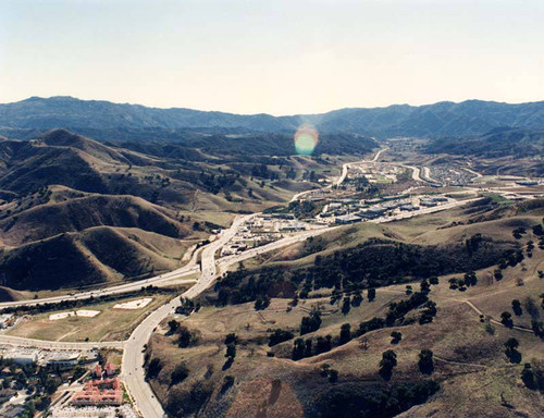 Las Virgenes Road and Ventura Freeway, Calabasas, circa 1993