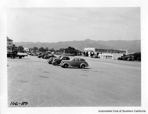 Lockheed Air Terminal parking lot, Burbank, 1938