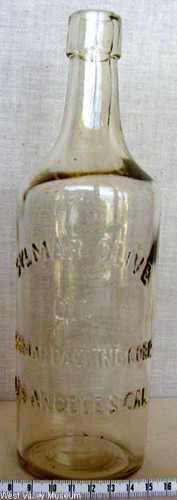 Sylmar Brand olive oil bottle, circa 1910