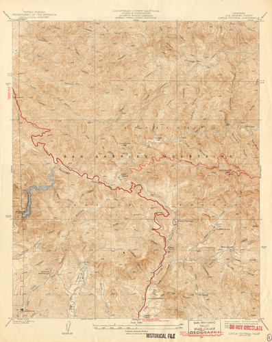 Topographical map of Little Tujunga Quadrangle, 1933-1934