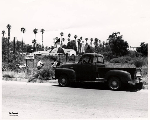 Property for sale "to colored only," Reseda, circa 1957
