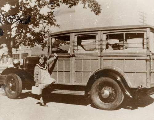 Calabasas School Bus, circa 1930s