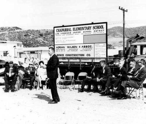 Ground breaking for Chaparral Elementary School in Calabasas, 1965