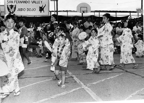 Dancers at Obon Odori Festival, Arleta, 1983