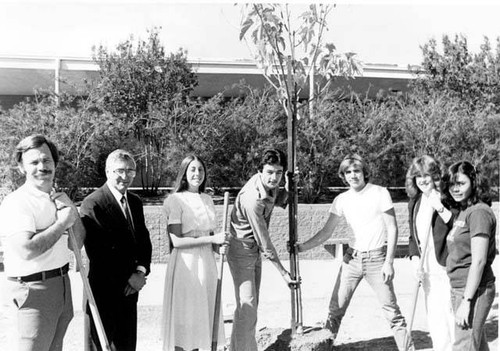 Trees planted at Sylmar High School