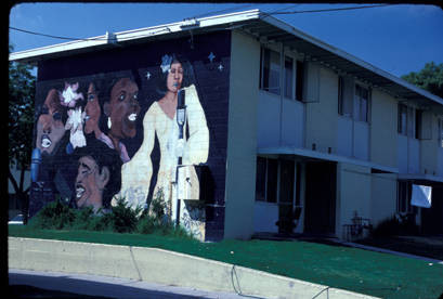 Mural, San Fernando Gardens housing development, Pacoima, circa 1978-1981