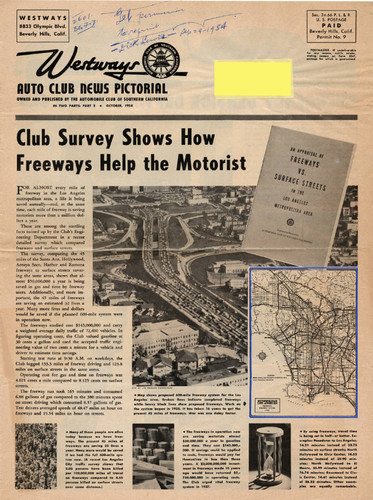 Westways magazine, Los Angeles, 1954