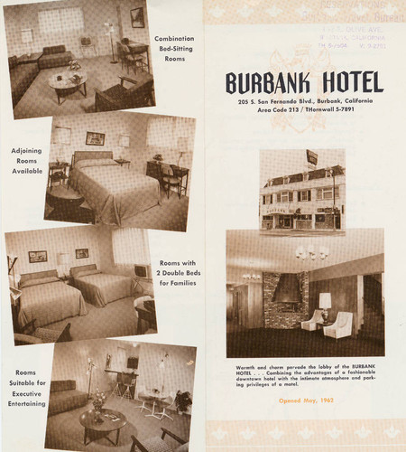 Burbank Hotel, 1962