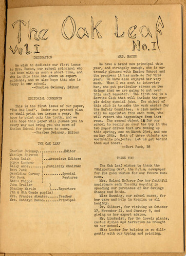 Oak Leaf, 1945--Encino School newspaper (page 2)