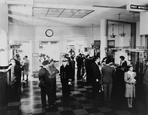 Lockheed Air Terminal Main Lobby during the 1940's