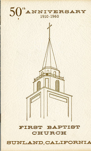 First Baptist Church of Sunland 50th Anniversary, 1960