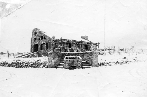 Bolton Hall covered with snow, 1916